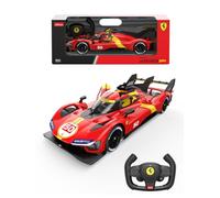 RASTAR 10110 1/14 Modèle de voiture télécommandée Ferrari 499P sous licence officielle avec télécommande 2,4 GHz, interrupteur à 2 vitesses, portes ouvertes, suspension indépendante, lampes de travail