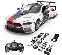 RASTAR 74 pièces BMW M8 GTE Kit de construction de voiture à construire pour enfants et adultes, construisez votre propre voiture RC BMW