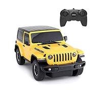 RASTAR Jeep Wrangler JL 1:24 Voiture télécommandée, jaune, pour enfants filles tout-petits