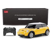 RASTAR Mini Cooper S Voiture télécommandée 1:24 Cadeau pour Enfants (Jaune)
