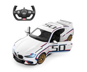 RASTAR voiture RC 1/14 BMW 3.0 CSL Télécommande Jouet pour Enfants, Blanc 2.4G
