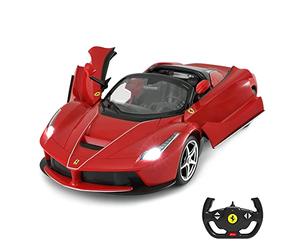 RASTAR - Voiture télécommandée Ferrari LaFerrari Aperta échelle 1:14, avec dessus décapotable, portes qui s’ouvrent, phares fonctionnels