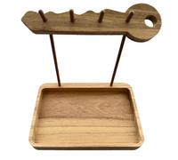 Raste de clés de mur rustique - Organisateur en bois avec plateau, étagère de rangement vintage | Support d'entrée décoratif, porte-mur de chambre, crochet d'affichage du salon, accent de maison en bo