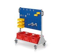 RasterMobil Lot de 10 porte-outils pour boîte à outils avec 2 supports de rangement, 2 supports ondulés, 6 boîtes de rangement Taille 7, 2 boîtes de rangement 400 x 300 x 220 mm