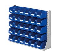 RasterPlan Unité système 2 faces 1 face H 760 x l 1000 x T240 mm RAL 7035 | Modèle 24 avec boîte de rangement 30 x Taille 6