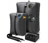 RASTHOFD Sac de compression sous vide de voyage 30 L avec pompe intégrée | Pompe intégrée, affichage numérique, TPU étanche IPX8, rechargeable USB-C, bandoulière amovible, pour voyage, bagages