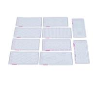 RASTKY 10 Pièces Carte Perforée pour Machine à Tricoter Carte de Fleur en Plastique de Poinçonnage Précis pour Machine à Tricoter Accessoires Faciles à Utiliser pour à en Roseau argenté