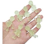 RASTKY 10 Pièces Extensible Lumineux Petit Squelette Jouet TPR Soulagement du Stress Jouet Parfait pour Halloween Bonbons Sac Remplissages Prix de Classe Vert 4.3x2 Cm (Code Moyen)