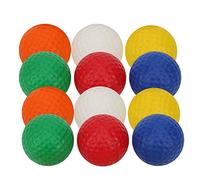 RASTKY 12 Pièces Balles de Colorées en éponge PU Balles D'entraînement à Rebond Souple 1,7 "98g pour L'entraînement de Swing en Salle Blanc Rouge Orange Jaune Vert Bleu pour Les Amateurs de