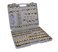RASTKY 122pcs Trousse de Détection de Fuite AC Auto - Outils Complets en | Testeur de fuite AC multifonctionnel, Construction en laiton, mallette de rangement organisée, adapté aux voitures et camions