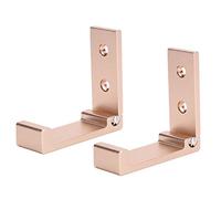 RASTKY 2 Ensembles de Patères en Or Rose, Alliage d'Aluminium Pliable Mural en Or Rose Décoratif pour Garde-Robe Cintre Quincaillerie Adhésif Mural pour la Maison