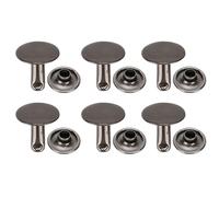 RASTKY 200 Ensembles de Rivets Durables à Double Capuchon pour Chaussures en Cuir, Sacs et Vêtements, Rivets Artisanaux 10x10mm pour la Réparation, Noirs (fer)