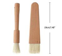 RASTKY 2pcs BBQ Basting Brosses avec Poignée en Bois - Sauce à Huile Idéale Bragères Brosses de Grillon de Boulangerie, Pâtisserie, Beurre, Miel et Plus - Ustensiles de Cuisine en Bois Confortables