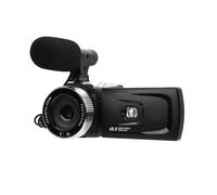 RASTKY 48MP F2.0 Ligne de Grande Ouverture Caméscope de Caméra Vidéo 4K, écran Rotatif Multi-Angles, Enregistreur de Caméra Numérique à Lampe à Remplissage TIR 3W 3W pour Les Systèmes