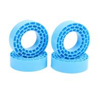 RASTKY 4PCS 1.55 Poucesconeouble Layerlllow Waterroof Tirerts RCwler Wheels - Légers et Conçus pour des Environnements Difficiles (Blue)