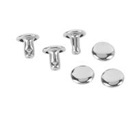 RASTKY 500 Ensembles de Rivets à Double Capuchon Robustes en Acier Inoxydable 6x6mm pour Vêtements Artisanaux en Cuir