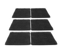 RASTKY 6 PCS Poulet Oest Boîte à Boîte - PE Nesting Mats Chicken Coop, Accessoires de Ponte, 13,8 X 12,2 Pouces (Black)