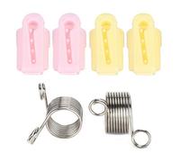 RASTKY 6 Pièces Guide de Fil dé à Tricoter Support de Doigt en Acier Inoxydable dé à Coudre en Forme de Boucle pour Tricoter Pull, Protège les Doigts Lors de la Couture, 4 Dés à 2 Dés à Coudre en