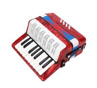 RASTKY Accordéon 17 Touches avec 8 Boutons de Basse, Facile à Apprendre, Instrument Léger et Durable pour Débutants - Convient pour les Enfants et les étudiants (rouge)