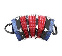RASTKY Accordéon Concertina Professionnel, Forme Unique, Dragonne Réglable, Instrument Portable pour Adultes/enfants 7,1 X 6,7 X 6, Pouces (BLUE)