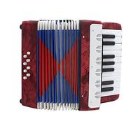 RASTKY Accordéon pour Enfant Mini Petit 17 Touches 8 Basses Instrument Jouet Exquis avec Sangle Réglable pour Débutant Jouet Musical éducatif pour Enfants ABS Bleu foncé 9,1 X 8,7 X 3,5 Pouces (rouge)
