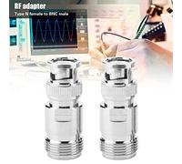 RASTKY Adaptateur Coaxial de Connecteur RF Type N Femelle vers BNC Mâle, 2 Pièces, Impédance 50Ω 0-6Ghz pour Une Utilisation à Large Bande Passante