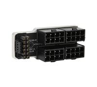 RASTKY Adaptateur coudé ATX 8P, Connexion Stable, Puissance 600W pour Carte Graphique, Carte Adaptateur D'alimentation pour Ordinateur de Bureau (SILVER)