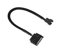 RASTKY Adaptateur d'alimentation pour Ventilateur de Refroidissement 15 Broches à 4 Broches, Convertisseur de Câble, Ensemble de 5 Pièces pour Une Utilisation Durable, Fil 22awg, Haute qualité