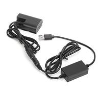 RASTKY Adaptateur de Batterie Factice USB vers LP-E6 pour 6D/6D2, Courant de Sortie Important pour Prise de Vue en Continu, Puce Entièrement Décodée, Noir
