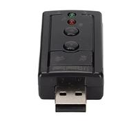 RASTKY Adaptateur de Carte Son USB 2.0 Haute Vitesse avec Indicateur LED et Commandes de Volume pour Micro et Haut-Parleur pour et OS X
