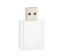 RASTKY Adaptateur de Carte Son USB Externe avec Son Surround 7.1 Canaux pour Ordinateur Portable, pour Amateurs de Musique, USB 2.0 Pleine Vitesse, Portable