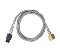 RASTKY Adaptateur de Recharge de CO2, Connecteur de Cylindre de Soude avec Tuyau de 60 Pouces, Stable en Fonctionnement jusqu'à 100 °C pour les Amateurs de Carbonatation à Domicile (Tuyau en acier