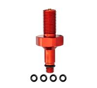 RASTKY Adaptateur de Valve de Vélo, Buse de Conversion D'amortissement Légère pour Gonflage de Choc Arrière de VTT, compatibilité Universelle en Alliage D'aluminium (Rouge)