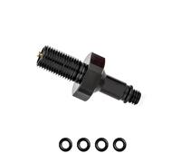 RASTKY Adaptateur de Valve de Vélo, Buse de Conversion D'amortissement Légère pour Gonflage de Choc Arrière de VTT, compatibilité Universelle en Alliage D'aluminium (Black)