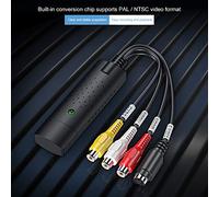 RASTKY Adaptateur de Vidéo DVD TV USB 2.0 Professionnel avec Logiciel Facile à Utiliser, adapté aux Réunions Internet, Interface USB 2.0, Compatible 10 (Black)