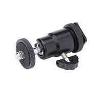 RASTKY Adaptateur Universal 1/4 "Hot Shoe Mount + Arrière 1/4 Pouce Vis Trépied Mini Ballhead Accessoire pour l'appareil Photo Numérique + Dual Hot Shoe Mount DSLR Adaptateur de Montage de la Caméra