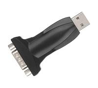 RASTKY Adaptateur USB vers RS232 Connexion Universelle avec Appareils Série RS-232 jusqu'à 230 400 BPS pour Modem, Appareil Photo Numérique, Imprimante D'étiquettes ABS, Métal Noir
