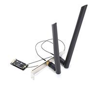 RASTKY Adaptateur WiFi Double Fréquence 2,4 GHz/5 GHz 867 Mbps/300 Mbps Connecteur Réseau pour BT Carte WiFi 1 X Support D'antenne pour Z170 ITX Series (Comprend Une antenne Externe)