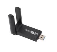RASTKY Adaptateur WiFi USB Double Bande AC1300Mbps avec Double Antenne 5dBi pour 11 10 OS X pour Ordinateur de Bureau Noir