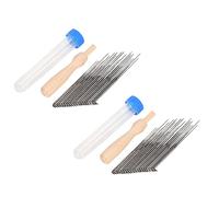 RASTKY Aiguilles à Feutrer en Laine, Fournitures de Fabrication de Matériel de Bricolage, épingle en Métal et Manche en Bois, 36 Aiguilles pour les Opérations de Bricolage, Tailles Assorties