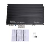 RASTKY Amplificateur de Voiture 4 Canaux Amplificateur de Puissance Stéréo 4CH 9000W Basse Pure Haute Puissance pour Systèmes de Caisson de Basses avec Boîtier en Alliage D'aluminium