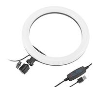 RASTKY Anneau Lumineux pour Selfie de 10 Pouces avec Lumière Froide/Chaude, 3 Modes, 10 Niveaux pour Diffusion Vidéo en Direct, Réunion USB