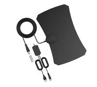 RASTKY Antenne TV Numérique Fine et Légère HD 1080p avec Portée de 80 Miles, Conception Adhésive, Réduit la Perte de Signal, Prend en Charge Le Mode HD 1080p, Idéale pour Un Usage Domestique, Câble