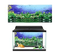 RASTKY Autocollant coloré en PVC pour Aquarium, Peinture Décorative de Fond Imperméable pour Aquarium de 35,8 X 19,7 Pouces 91 X 50 Cm ou 48 19,7 Pouces 122 50 Cm, Motif Réaliste avec de la Colle