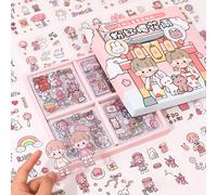RASTKY Autocollant pour Carnet de Notes, Dessin animé Mignon, 100 Pièces, Autocollants pour Scrapbooking, Bricolage, Cartes de Journal, Artisanat, Autocollants pour Compte à Main, Cadeau pour
