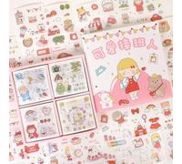 RASTKY Autocollant pour Carnet de Notes, Dessin animé Mignon, 100 Pièces, Autocollants pour Scrapbooking, Bricolage, Cartes de Journal, Artisanat, Autocollants pour Compte à Main, Cadeau pour