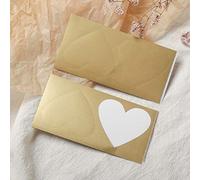 RASTKY Autocollants à Gratter en Forme de Cœur D'amour, étiquettes à Gratter élégantes en Forme de Cœur, Matériau de Haute qualité pour Sceller les Sacs, 100 Pièces, 3,14x2,75 Pouces, pour Sacs à