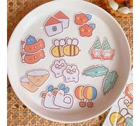 RASTKY Autocollants de Dessin animé Amusants, Style Ins, Mignons, Transparents, Faciles à Utiliser pour Téléphone, Bouteille, Livre, Papier pour Adolescents (Chat)