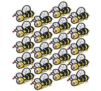 RASTKY Autocollants en Tissu brodé, 20 Pièces, Patchs en Fer D'abeille Vibrante, Artisanat D'art, Fabrication de Couture pour Vêtements, Sac à Dos, 2.8x2.4 Pouces