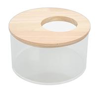 RASTKY Baignoire de Sable Transparente pour Hamster - Petite Salle de Bain Ronde pour Animaux de Compagnie - Bain et Toilettage - Design Spacieux pour Garder des Hamsters Propres et Brillants -